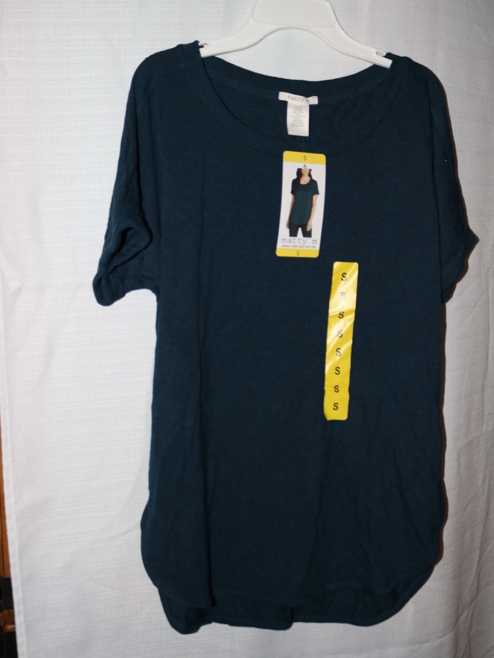 Matty M Teal Short Sleeve Scoop Neck Tee